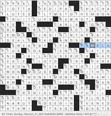 This is the song that plays when you finish the ny times crossword. Rex Parker Does The Nyt Crossword Puzzle Seventh Avatar Of Vishnu Sun 2 21 21 Horror Film Locale In Short Adlon Emmy Winner For King Of The Hill Geographical Name