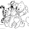 Printable coloring pages of disney's winnie the pooh staring at his reflection, yawning and stretching, cheering, etc. 1