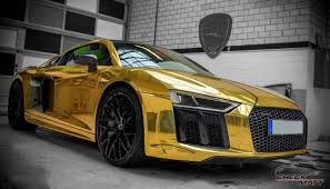 Maisto audi r8 gt matte black 1:18 scale car special edition. New Audi R8 With Gold Chrome Foil By Check Matt Dortmund