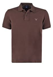 Gant Regular Fit Polo Shirt Dark Brown Men Clothing T