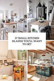 Kitchen islands with a deep toe kick area appear to float, which is where they go the name floating kitchen islands. 37 Small Kitchen Islands You Ll Want To Get Shelterness