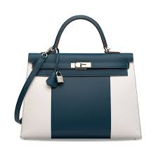 a limited edition bleu thalassa white epsom leather sellier flag kelly 35 with palladium hardware hermes 2014 hermes hermes handbags celebrity bags