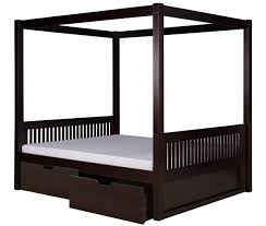 This size bed will leave plenty of room for additional furniture, such as dressers and nightstands. Canopy Bed With Drawers Mission Headboard Black