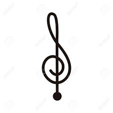 Silhouette Monochrome With Sign Music Treble Clef Vector Illustration Royalty Free Cliparts Vectors And Stock Illustration Image 66763775