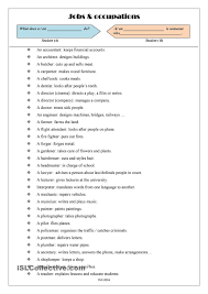 Jobs And Occupations List English Lessons Teaching Jobs Learn English