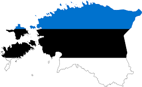 The flag of estonia consists of a horizontal tricolor of cornflower blue, black, and white color. File Flag Map Of Estonia Svg Wikimedia Commons
