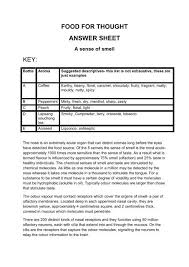 Updated 11 days ago|10/14/2021 6:45:55 am. Food For Thought Answer Sheet Key