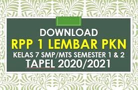 Dengan demikian pengajar dapat menggunakan dokumen tersebut. Download Contoh Rpp Pkn 1 Lembar Kelas 7 K13 Revisi 2020 Lengkap Beritapppk Com