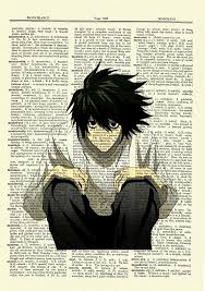 L Death Note Anime Dictionary Art Print Poster Picture Japanese Book Manga L Death Anime Estetico Anime