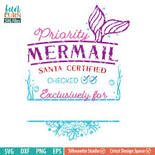 Download Mermaid Mail Santa Bag Svg Funlurn