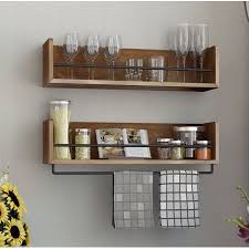 White modern floating shelves set of 3,home decor storage shelf for wall,organize picture ledge shelf perfect for trophy display,book,photo frames. Rustic State Floating Wood Wall Shelf With Metal Rail Great As Spice Rack Artifact Design Walnut Stained Set Of 2 Walmart Com Walmart Com