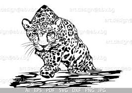 Vector Leopard Ai Png Eps Pdf Svg Dxf Jpg Download Etsy Png Leopard Face Dog Tattoos