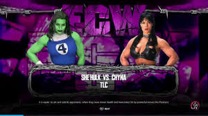 WWE2K23- Wrestling vs Comics II: Chyna vs She Hulk (Match 10) - YouTube