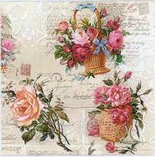 Decoupage Napkins Baskets Of Roses Floral Napkins Rose Napkins Party Napkins Paper Napkins For Decoupage Paper Napkins For Decoupage Decoupage Paper Napkin Decoupage
