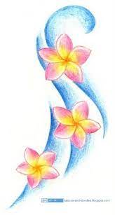Tattoos And Doodles Plumeria Frangipani Flowers Tropical Flower Tattoos Hawaiian Flower Tattoos Flower Drawing