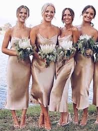 Spaghetti Straps Sheath Champagne Satin Bridesmaid Dress Simple Bridesmaid Dress From Lovingdress In 2020 Champagne Bridesmaid Dresses Satin Bridesmaid Dresses Champagne Bridesmaid Dresses Short
