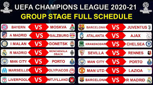 Should the two manchester clubs reach the finals of the champions league and europa league, they may miss the opening two gameweeks of 2020/21. Uefa Champions League 2020 21 Group Stage Full Schedule Ucl 2020 21 Fixtures Youtube