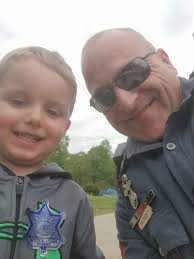 Sergeant Kalinsky and our newest Junior Deputy at Charlestown Fire Company  Community Day. Come out till 2. #CecilSheriff