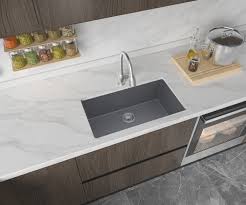 The grey silvery finish will give your kitchen a very. As607 33 X 18 5 X 9 5 Single Bowl Undermount Granite Composite Kitchen Sink Amerisink