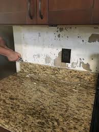 How To Make A Backsplash And 4 Granite Removal Diy Granite Backsplash Diy Home Improvement Diy Hanging Shelves