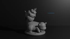 STL file Slowbro pokemon 3D print model 🐉・3D printing design to  download・Cults