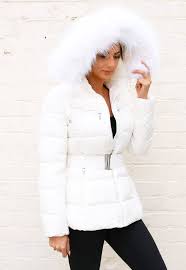 Harper Quilted Longline Hooded Puffer Coat With Faux Fur Trim Belt In White Puffer Coat With Fur Fur Hood Coat Puffer Coat Shop over 230 top puffer jacket with fur hood and earn cash back all in one place. harper quilted longline hooded puffer