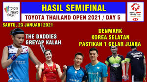 Ahsan/hendra menangi perang saudara dan tembus perempat final. Hasil Lengkap Semifinal Toyota Thailand Open 2021 Day 5 2 Wakil Indonesia Kalah Youtube