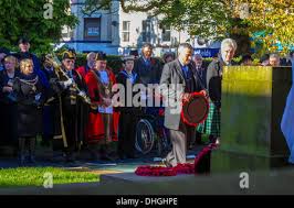 Northampton Remembrance Day Parade. Sunday 10th November 2013. The Mayor of  Northampton Leslie Marriott leads a