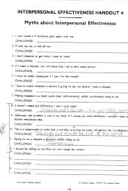 Reality Testing Worksheet Google Search Interpersonal Effectiveness Dialectical Behavior Therapy Interpersonal