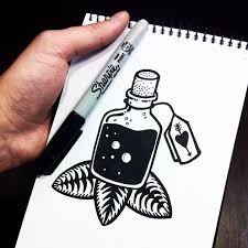 Image Result For Sharpie Art Easy Sharpie Drawings Sharpie Art Bottle Drawing