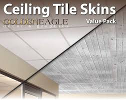 Lot Of 6 Ceiling Tile Skin Glue Up White Washed Knotty Pine Wood Decorative Panel Cover 24 X 48 Dropped Ceiling Drop Ceiling Tiles Drop Ceiling Makeover