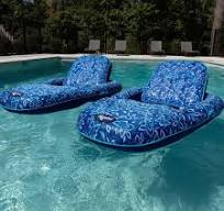 Costway Canopy Inflatable Pool Float Lounge Swimming Raft