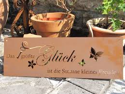 Edelrost Gedichttafel Gluck Edelrost Tafel Und Gedichte Und Spruche