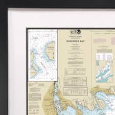 Framed Nautical Charts Ocean Offerings