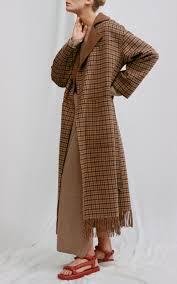 Free shipping, easy returns & refunds, cash on delivery and genuine products Nanushka Alamo Fringe Check Wool Blend Coat Fashion Fall Fashion Coats Autumn Fashion Women