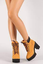 Qupid sorrento camel suede boot size 8 nwb. Lace Up Chunky Heel Platform Work Boot Boots Fashion Boots Cute Shoes