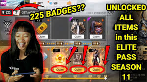 This app contains tips for garena free fire and free fire get diamond. Free Fire New Elite Pass Season 11 Full Items New Emote Costumes And More Unlocked Sooneeta Youtube