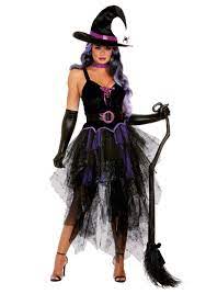Womens Purple Sexy Witch Costume