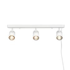 Globe Electric Dale 1.85 ft. 3-Light Matte White Plug-In Linear Track  Lighting Kit 60024