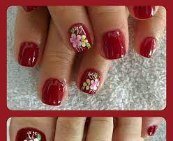 Cómo decorar uñas con flores paso a paso. Disenos De Unas De Pies Con Flores Rojas Diseno De Unas