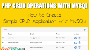 Php Crud Operations With Mysqli Extension Codexworld Web Development Tutorial Php Tutorial Mysql