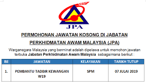 Aplikasi keselamatan maklumat tadbir urus, pengurusan risiko dan pematuhan sektor awam malaysia (myisgrc). Jawatan Kosong Jabatan Perkhidmatan Awam Malaysia Jpa