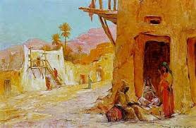 Peinture D Algerie Peintre Francais Leon Geille De Saint Leger 1864 1837 Huile Sur Toile Titre Conversation A L Entree D Une M Oriental Art Painting Art