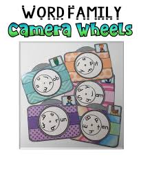 Word Family Camera Wheels Set Is A Fun And Effective Way For Young Learners To Practice Rhyming Wor Word Families Preschool Learning Activities Preschool Theme