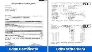 Bank balance certificate is a document issued by the bank stating the amount of money present at the account holder's bank account. Bank Statement And Bank Certificate