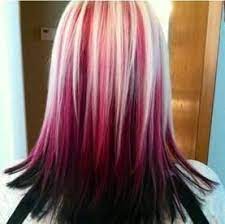 Red White Hair Black Tips Black Hair Blonde Tips Crazy Hair Hair Color