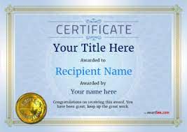 Free printable sports certificates for a variety of sports. Free Certificate Templates And Awards Free Certificate Templates