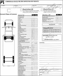 Truck Pre Trip Inspection Form Cdl Truck Driving Jobs Vehicle Inspection
