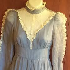 Vintage Gunne Sax By Jessica Blue Long Prom Dress