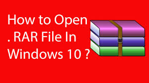Save the.rar file to the desktop. How To Open Rar File In Windows 10 Youtube